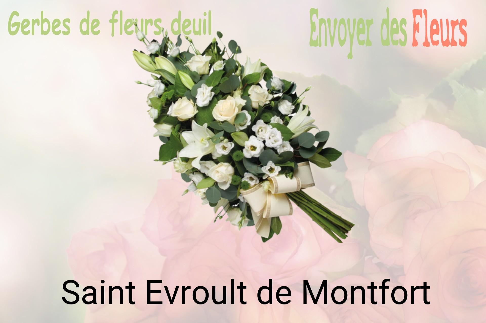 Gerbe de fleurs de deuil livrée à Saint-Evroult-de-Montfort